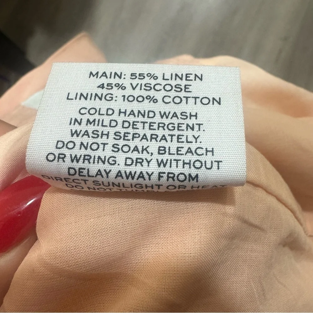 Rumer The Label Revolve Cascade Pink Midi Linen Blend Dress Size XS Retails $349 - Picture 8 of 13